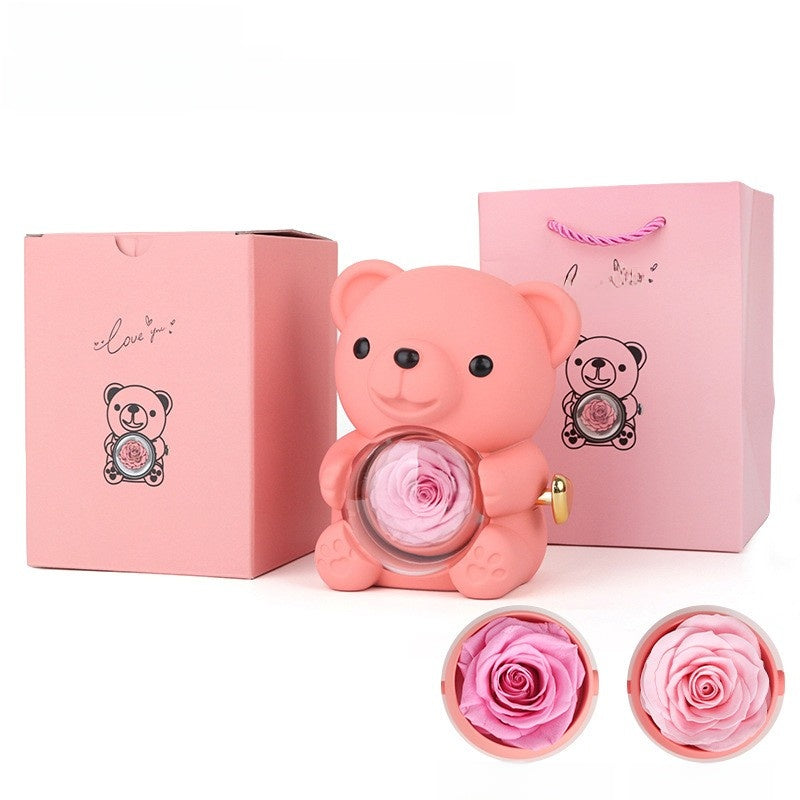 Surprise Rose Bear Jewelry Gift Box