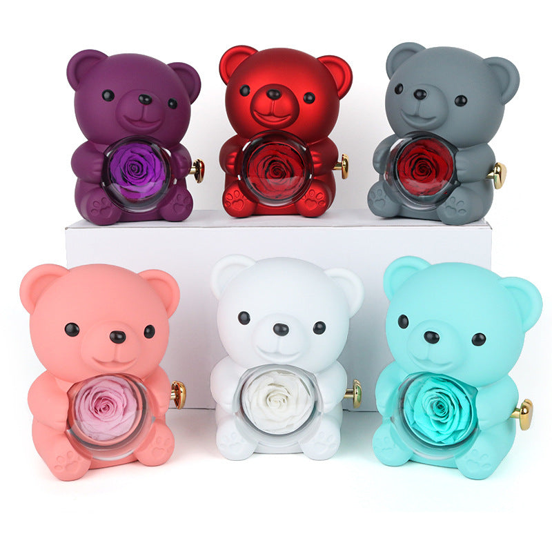 Surprise Rose Bear Jewelry Gift Box