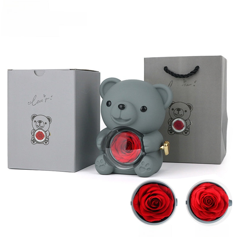 Surprise Rose Bear Jewelry Gift Box