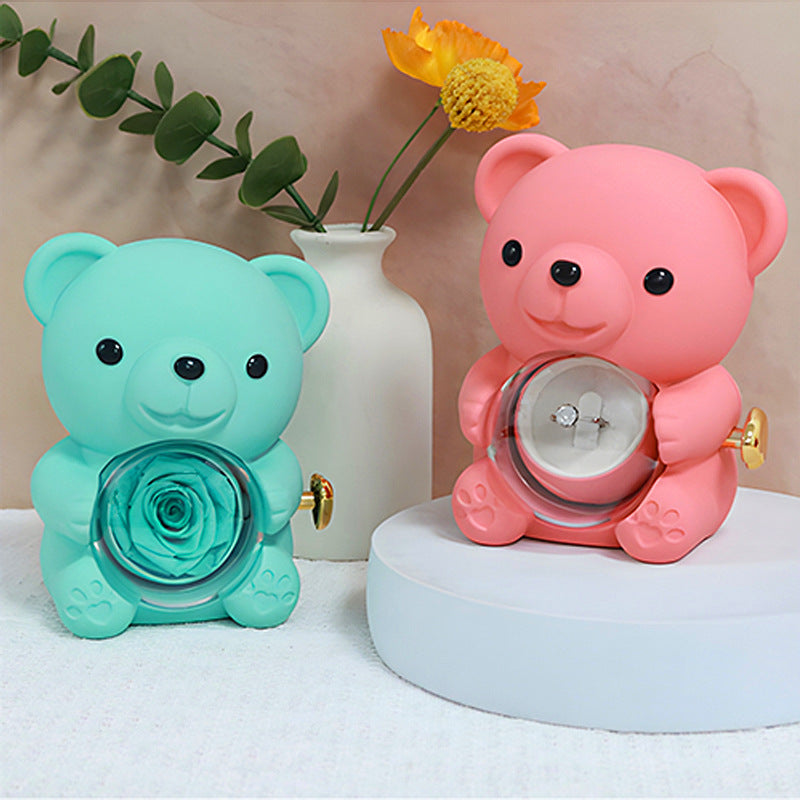 Surprise Rose Bear Jewelry Gift Box